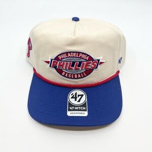 Philadelphia Phillies 47 Brand Hitch Fremont Rope Snapback Hat Cap MLB Beige NEW